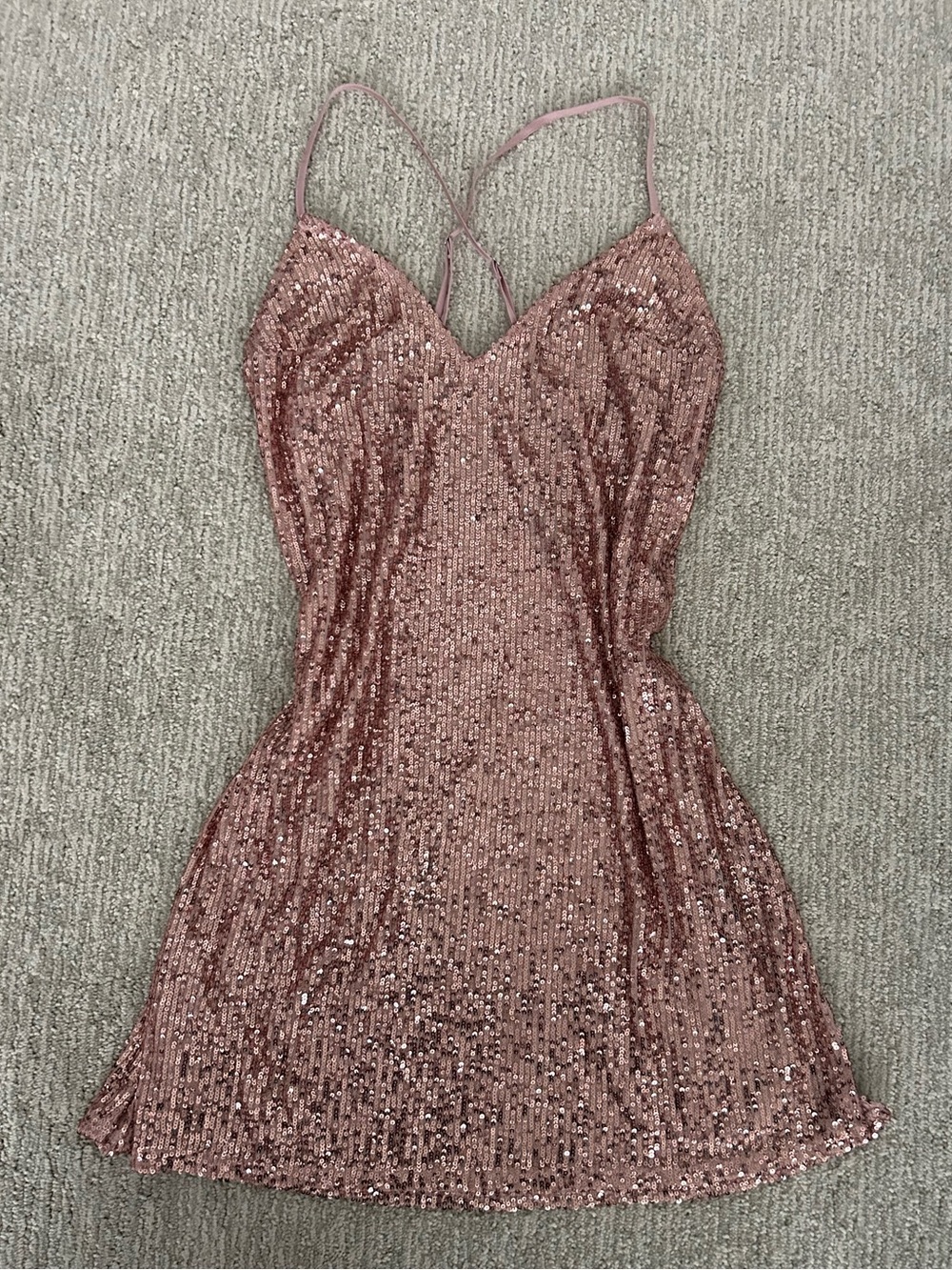 Victoria’s Secret Rose Gold Sequin Mini Dress Size Small